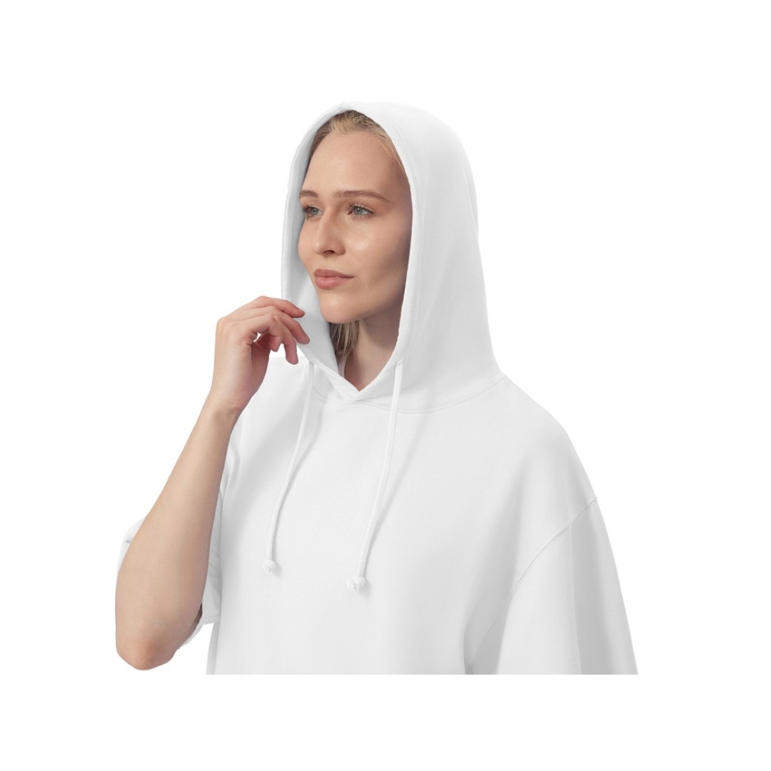 Худи оверсайз с коротким рукавом «Warsaw» унисекс, белый