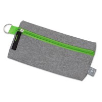 Универсальный пенал из переработанного полиэстера RPET "Holder", серый/зеленый