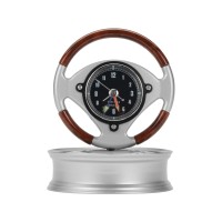 Часы настольные "Колесо", серебристый