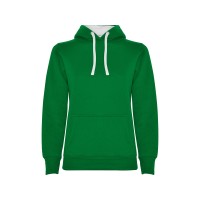 Толстовка с капюшоном "Urban" женская, зеленый/белый