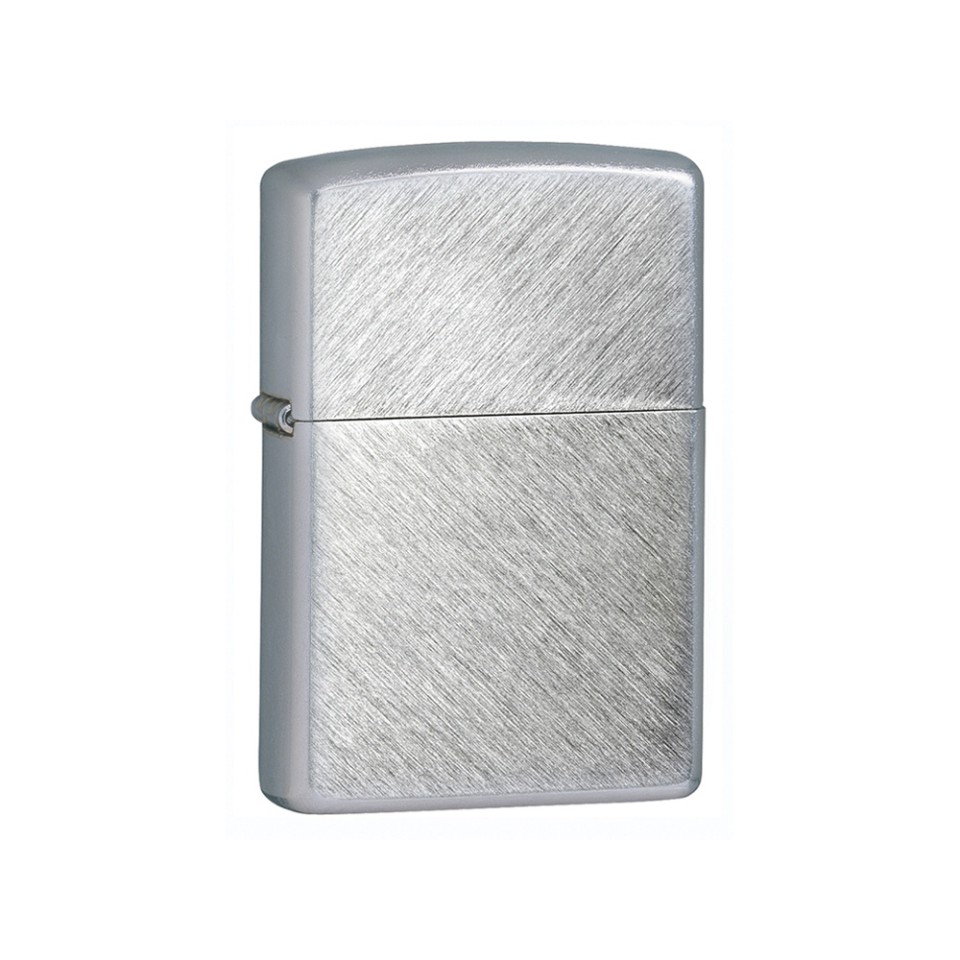Зажигалка ZIPPO с покрытием Herringbone Sweep, латунь/сталь, серебристая, матовая, 38x13x57 мм