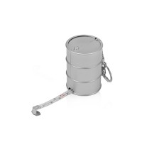 Брелок-рулетка "Баррель", 1 м., серебристый