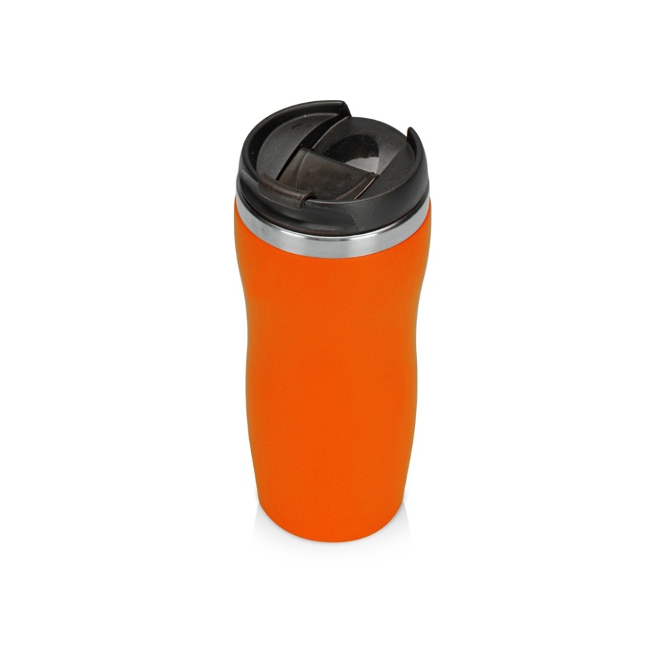 Термокружка "Mony Steel" 350 мл, soft touch, оранжевый (P)