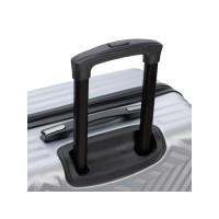 Чемодан TORBER Lama, серебристый, ABS-пластик, 49 х 29,5 х 77 см, 92 л