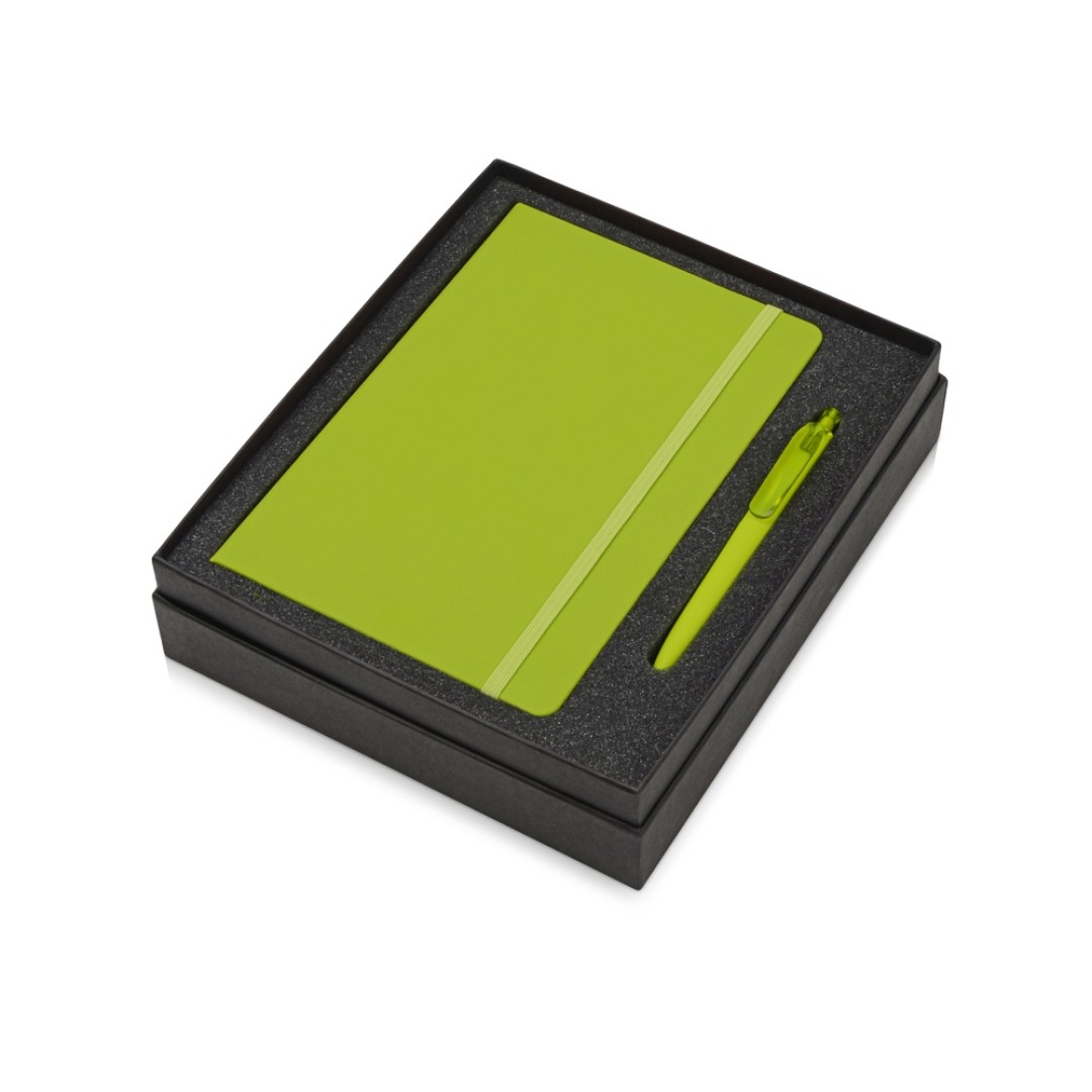 Подарочный набор Vision Pro soft-touch с ручкой и блокнотом А5, зеленый