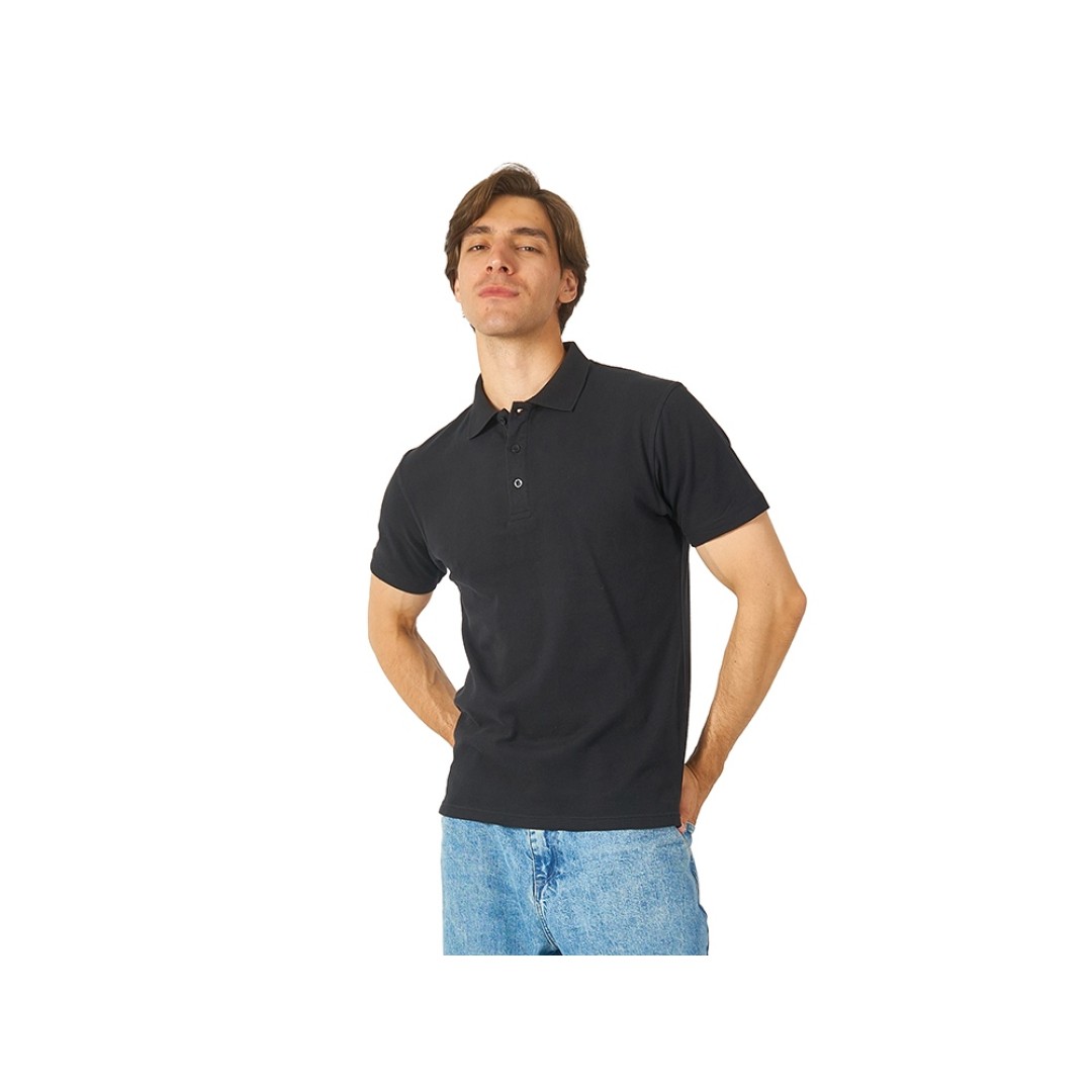 Поло с эластаном «Chicago», 200гр пике, черный