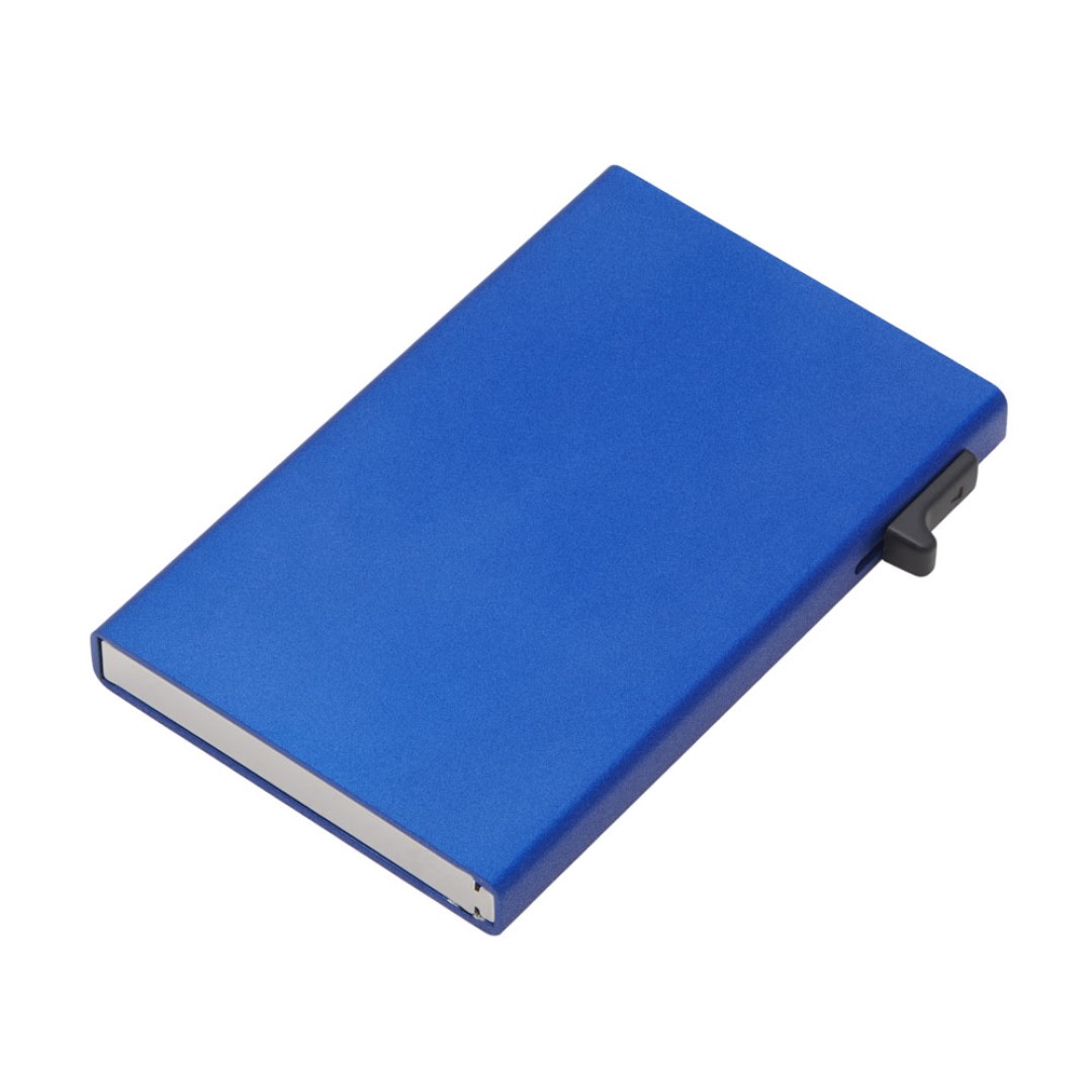 Картхолдер "Florence" с RFID- защитой из алюминия, синий