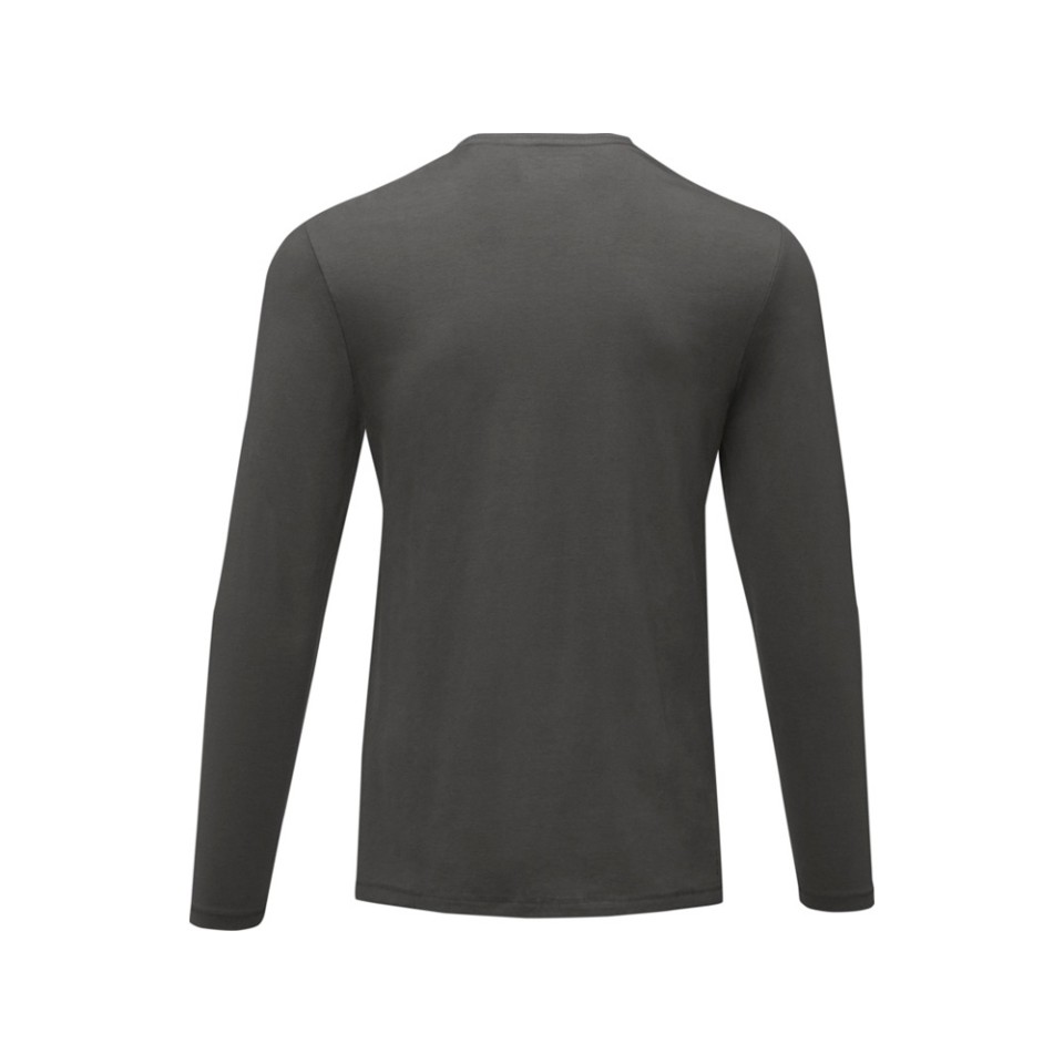 Ponoka мужская футболка из органического хлопка, длинный рукав, storm grey