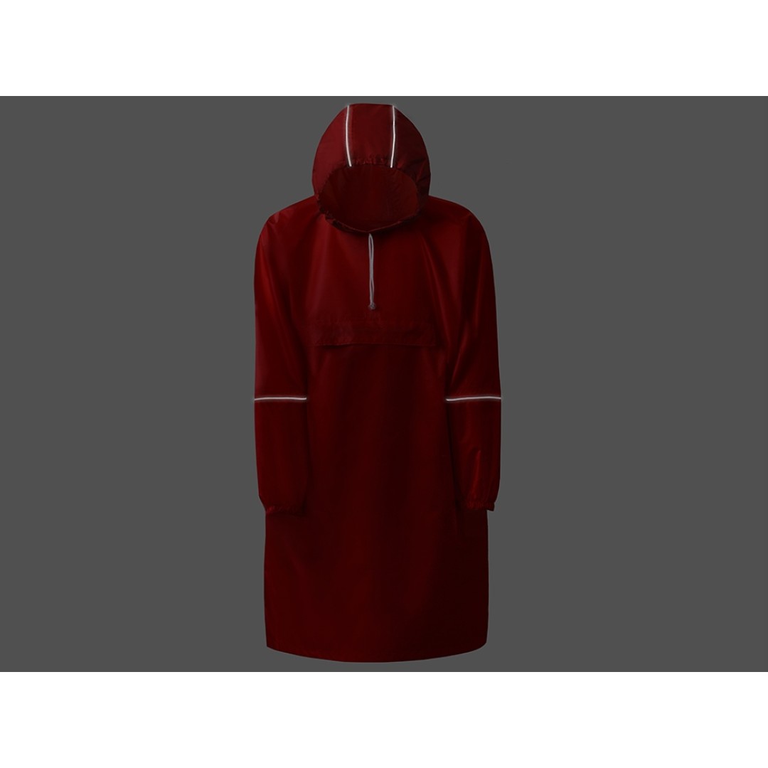 Дождевик - пончо "Galaxy" со светоотражающими элементами, красный