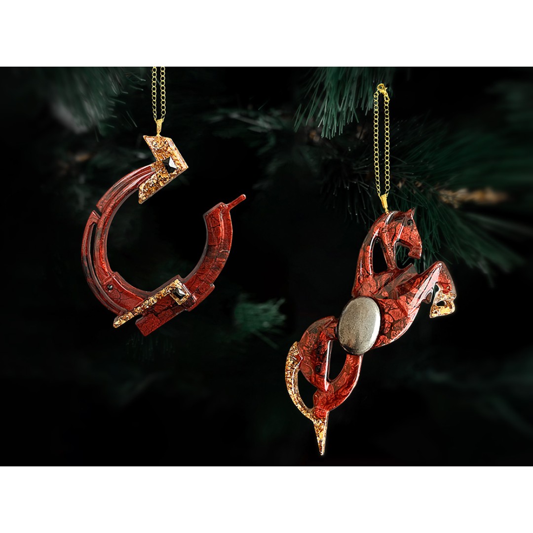 Елочные игрушки (Лошадь+Подкова).Символы года Гранат