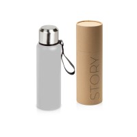 Вакуумный термос "Story", тубус, средне-серый