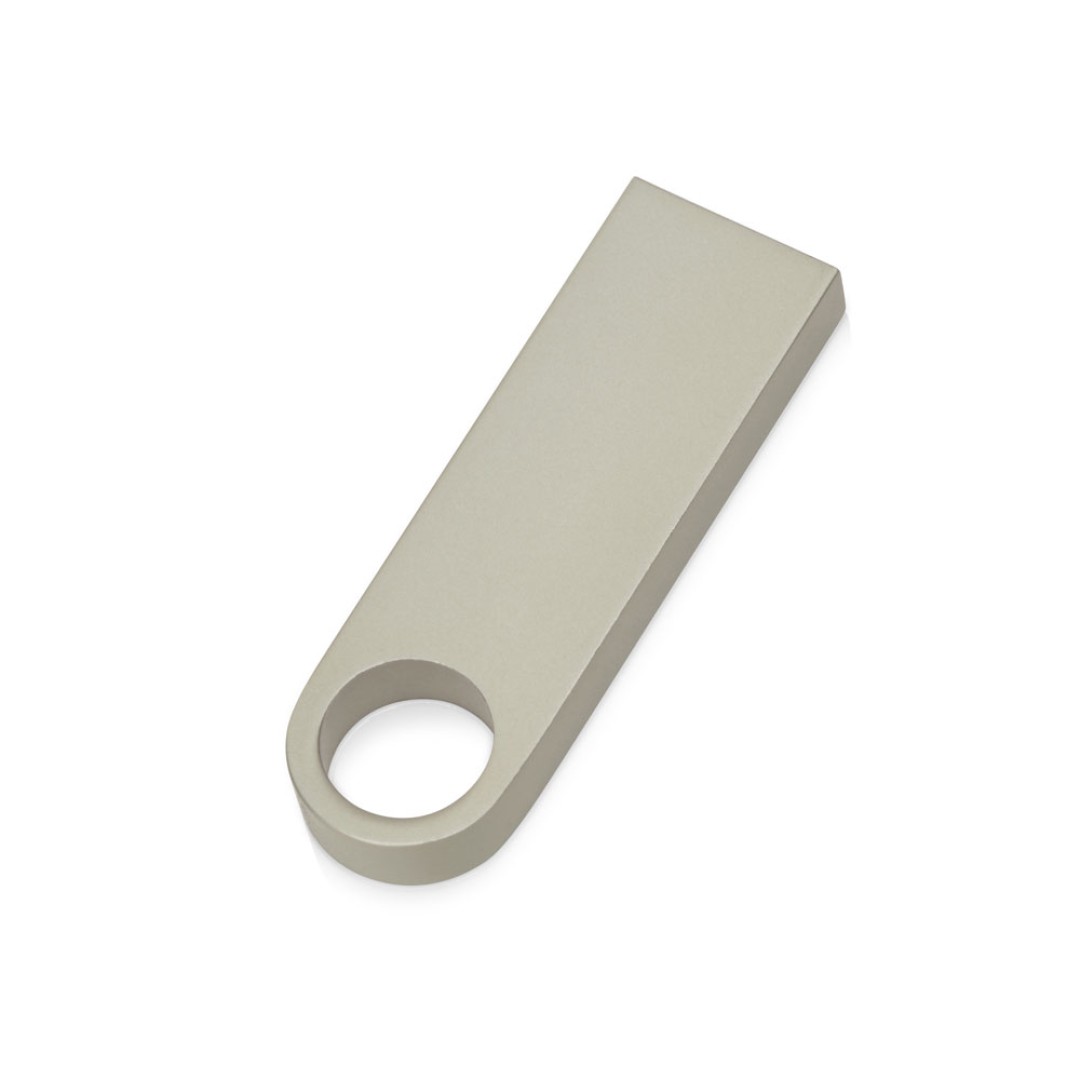 USB 2.0-флешка на 32 Гб с мини чипом и круглым отверстием, серебристый