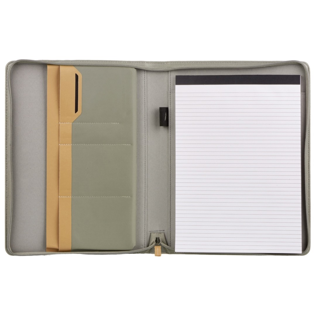 Портфолио А4 из RPET на молнии "Harvey", 40 л FSC бумаги, серый