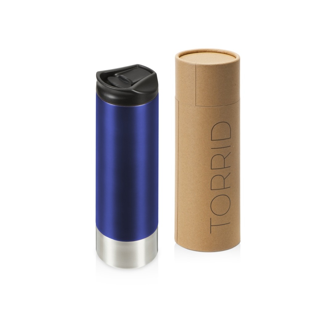 Герметичная термокружка c двойными стенками и медным слоем "Torrid", 470 мл, темно-синий