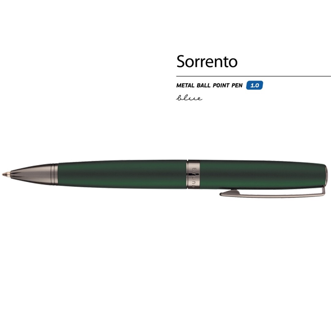 Ручка металлическая шариковая  "Sorrento", зеленый матовый