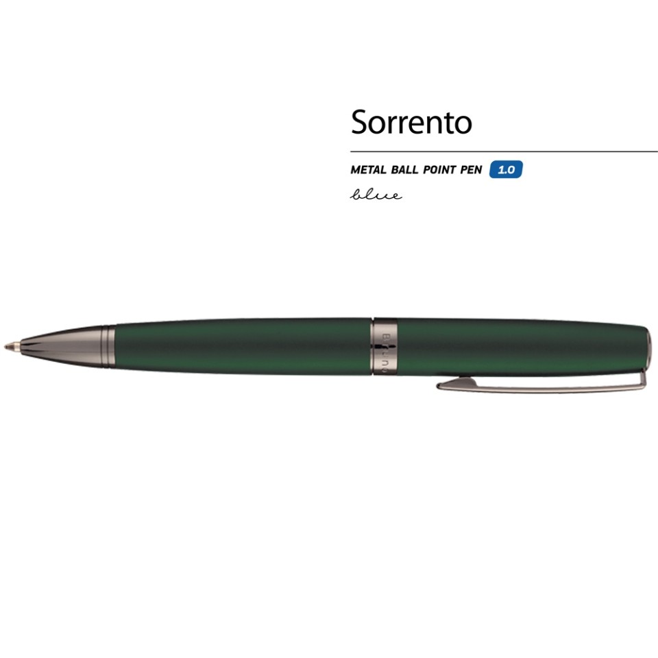 Ручка металлическая шариковая  "Sorrento", зеленый матовый