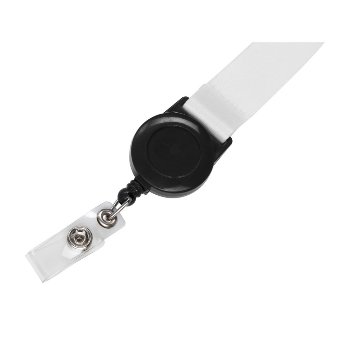 Ланъярд 2 см с ретрактором, черный