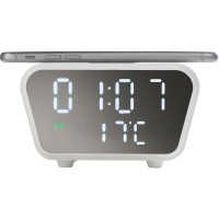 Настольные часы с функцией беспроводной зарядки "Wake", 10 Вт