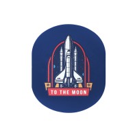 ПАТЧ ОВАЛ soft-touch (синий) 6,0 х 5,0 см