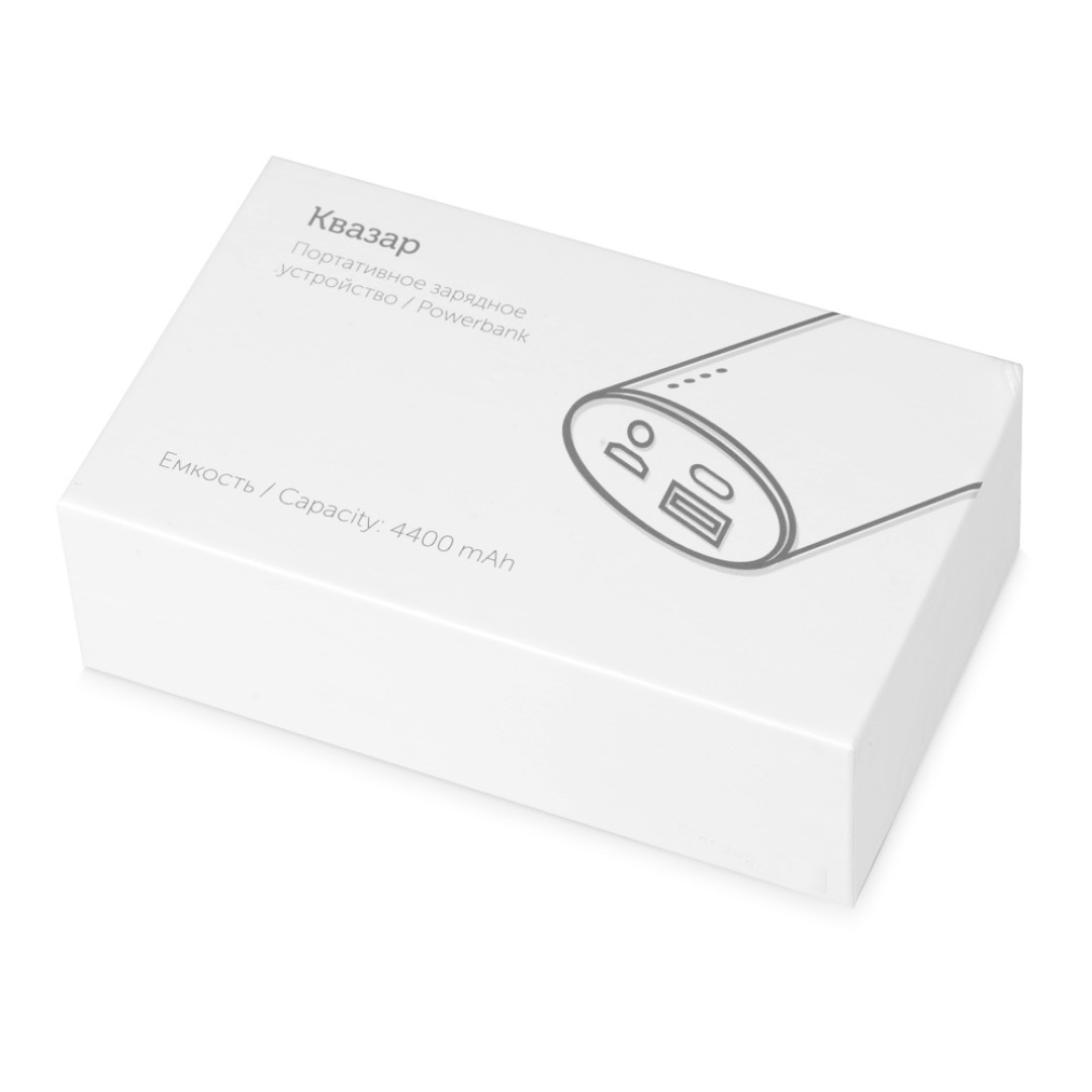 Портативное зарядное устройство "Квазар", 4400 mAh, синий