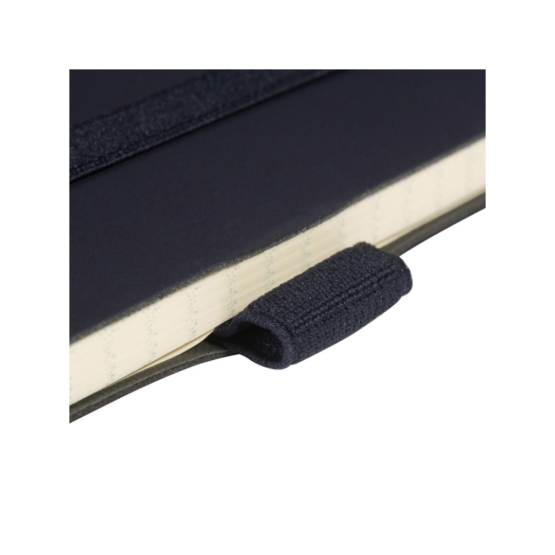 Блокнот А5  "City Flex" на резинке, темно-синий navy