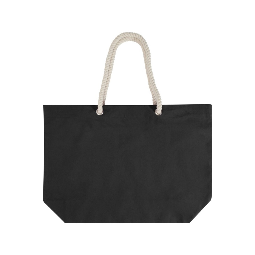 Florida пляжная эко-сумка из переработанного материала, сертифицированного по стандарту GRS, плотностью 270 г/м2 18L - сплошной черный / сплошной черный