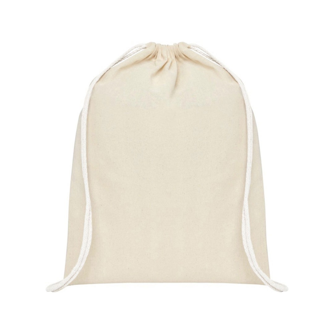 Рюкзак со шнурком Tenes из хлопка плотностью 140 г/м2, natural