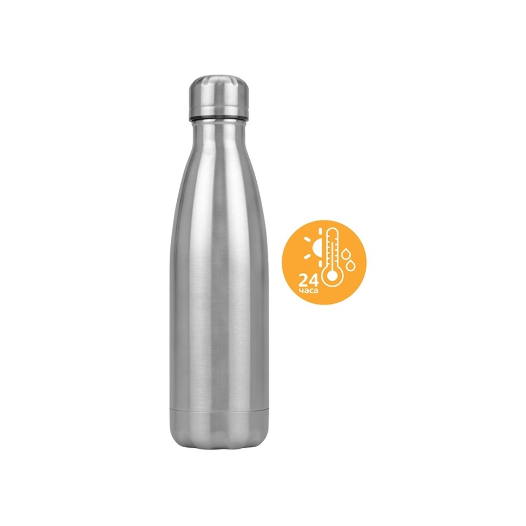 Подарочный набор с термосом и бутылкой «Bottle set», серебристый