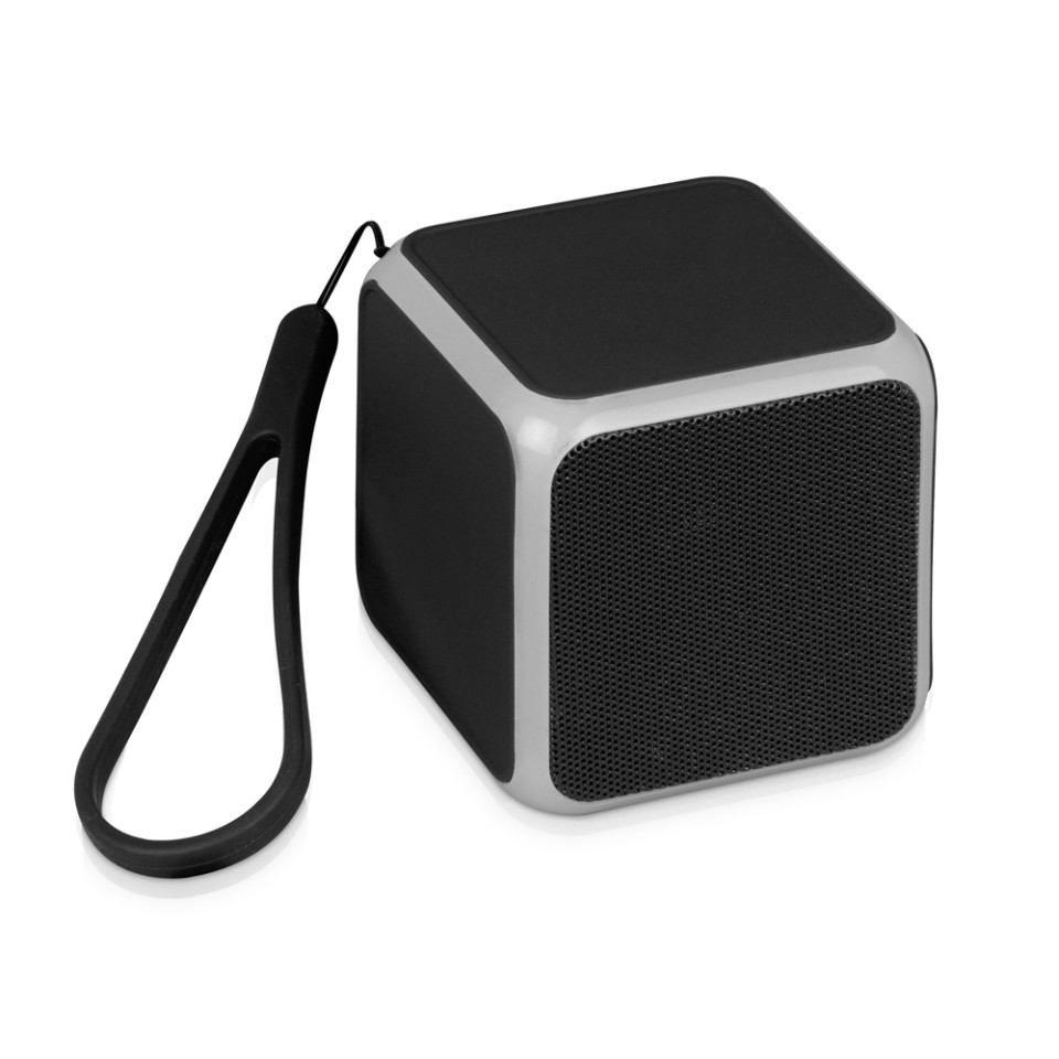Портативная колонка «Cube» с подсветкой, черный