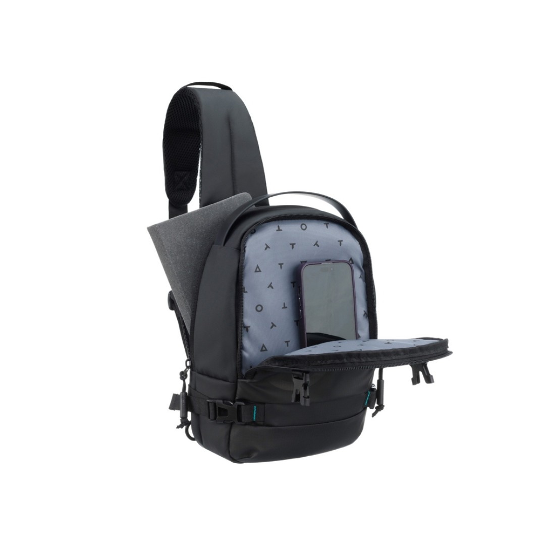 Рюкзак на одно плечо TORBER Xtreme, чёрный, 20 х 8 х 31 см, 5л