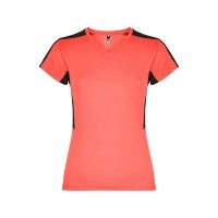 Футболка "Suzuka" женская, неоновый коралловый/черный