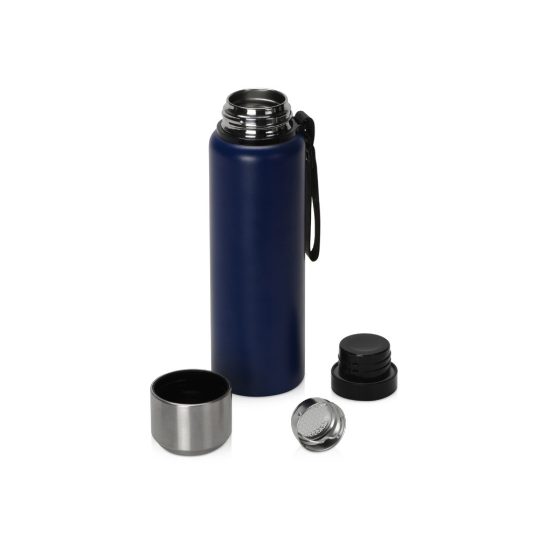 Вакуумный термос "Story" c покрытием powder, темно-синий (P)