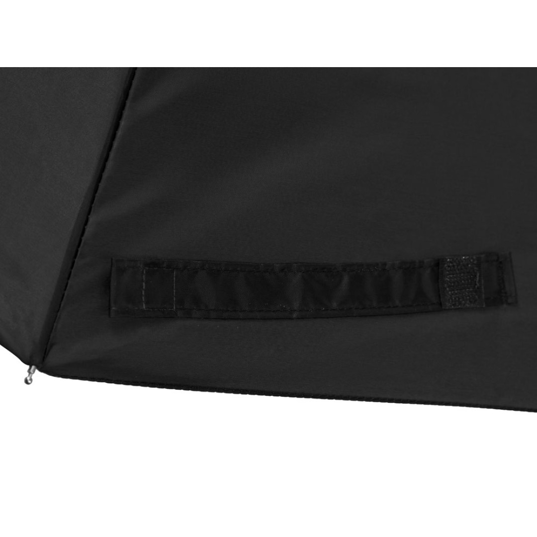 Зонт «Picau» из переработанного пластика в сумочке, черный