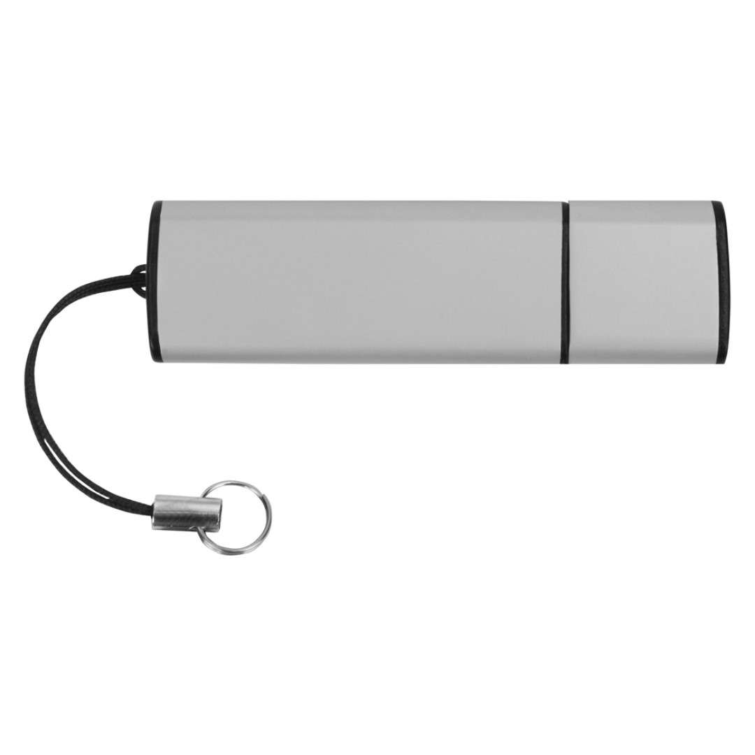 Флеш-карта USB 2.0 16 Gb металлическая с колпачком "Borgir", стальной