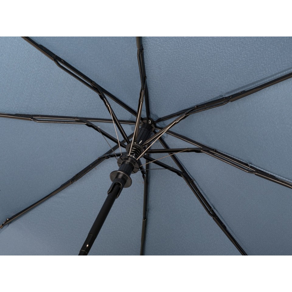 Зонт-полуавтомат Roof с куполом из переработанного пластика, антрацит 2165C