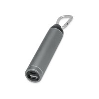 Портативное зарядное устройство "Марс" с карабином, 2600 mAh, серый