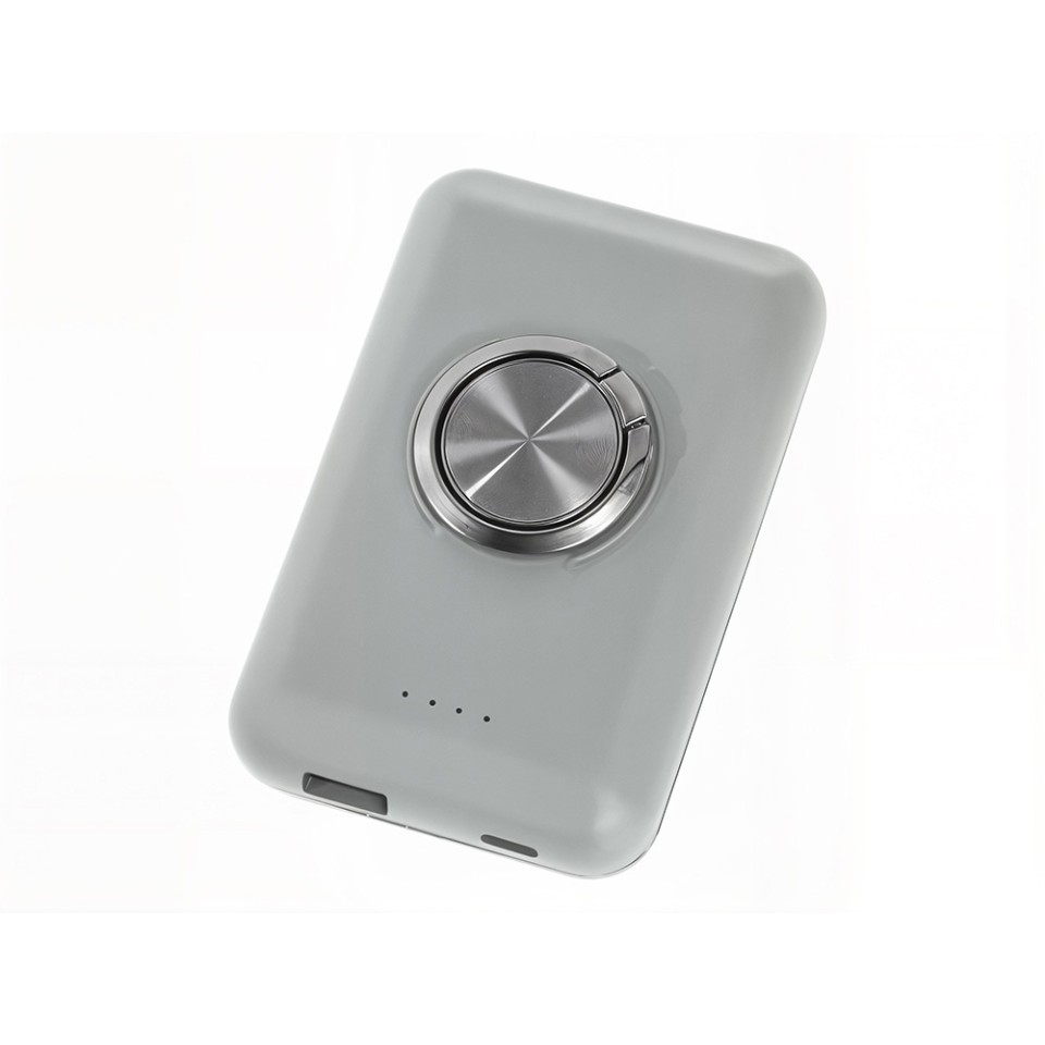 Магнитный беспроводной внешний аккумулятор "MagnetIQ", 5000 mah, 10 W, серый Cool gray 7C