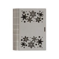 Деревянная коробка с резной крышкой "Книга", М