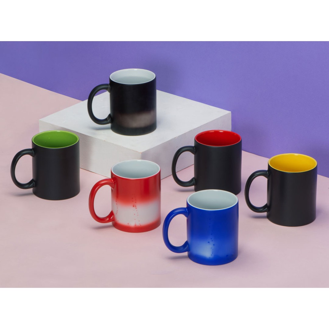 Кружка-хамелеон Surprise матовая, черный/черный (Р)