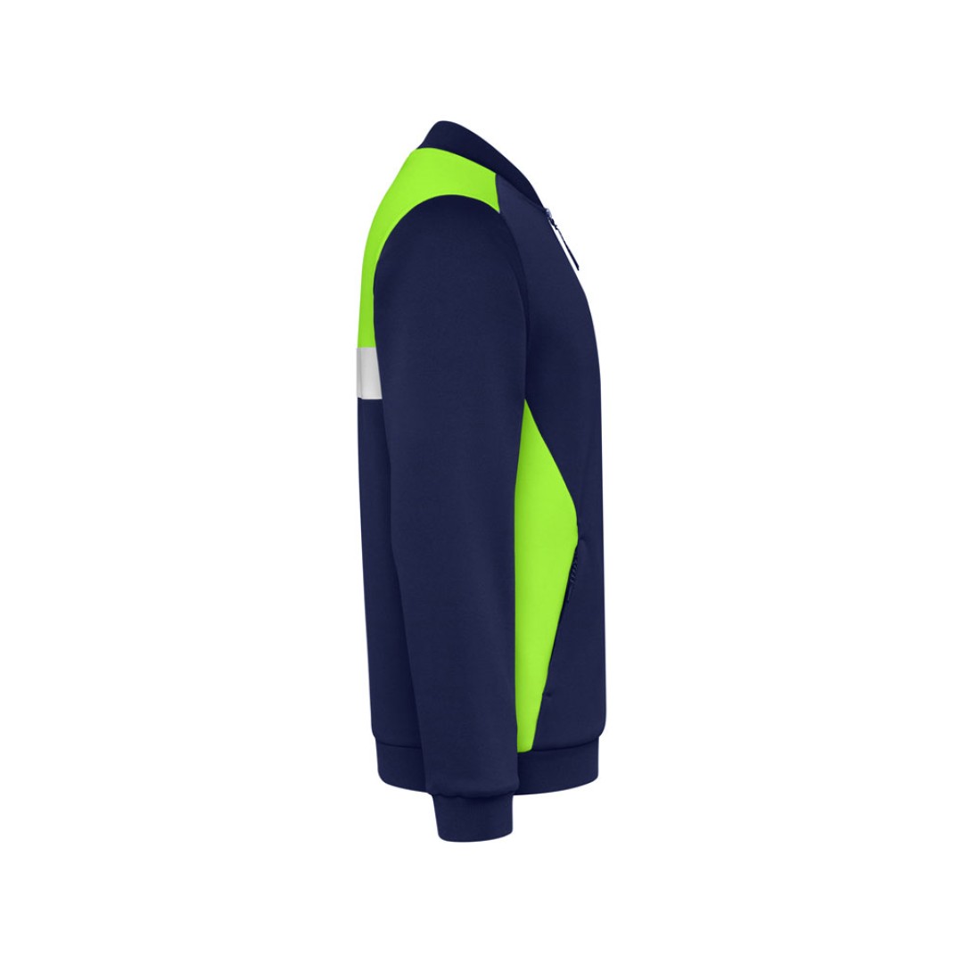 Спортивная куртка «Leros» унисекс, лаймовый/синий нэйви