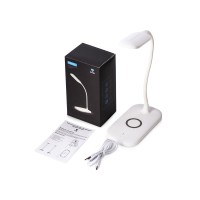 Настольный светильник с беспроводной зарядкой "Nimble", 10 Вт