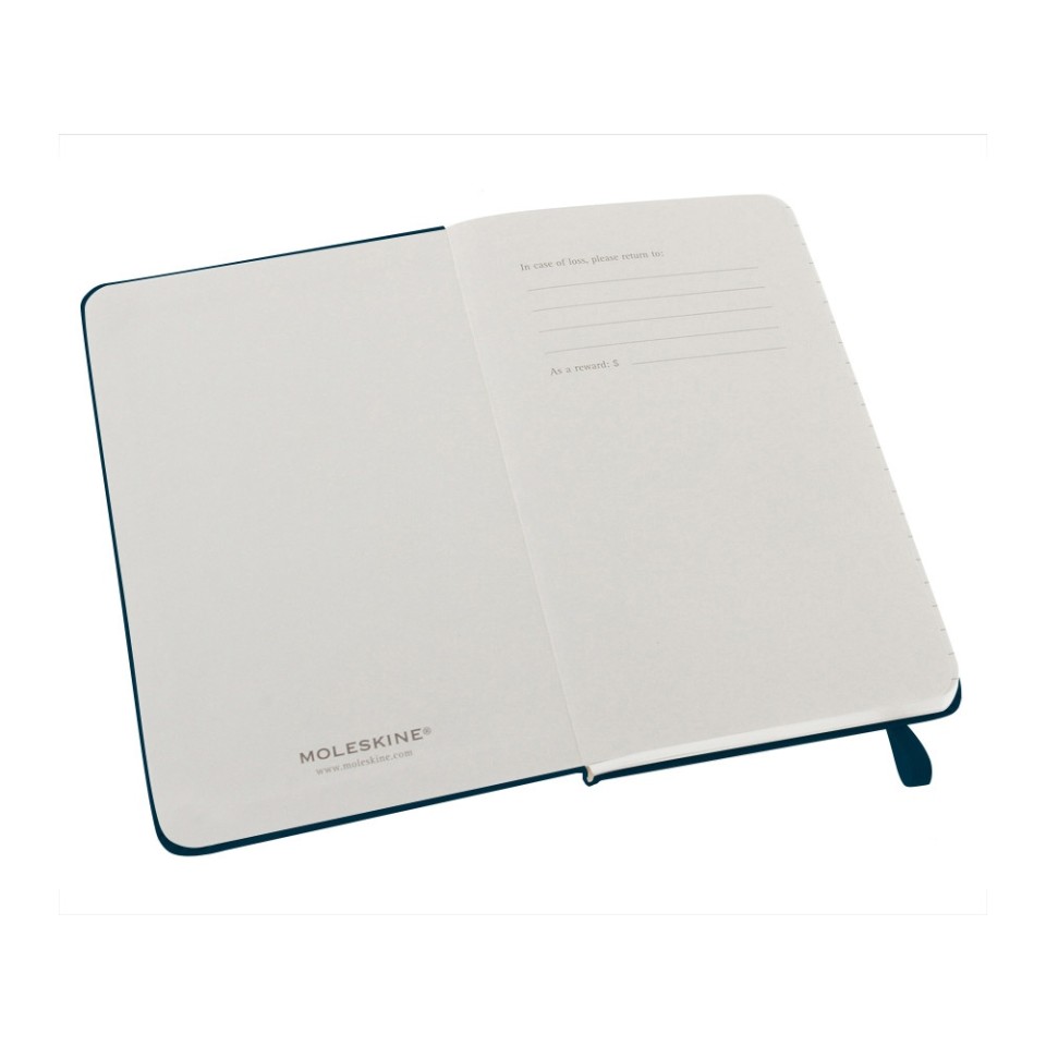 Записная книжка Moleskine Classic (в линейку) в твердой обложке, Pocket (9x14см), голубой сапфир