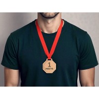 Медаль из бука "Octagon", ромб