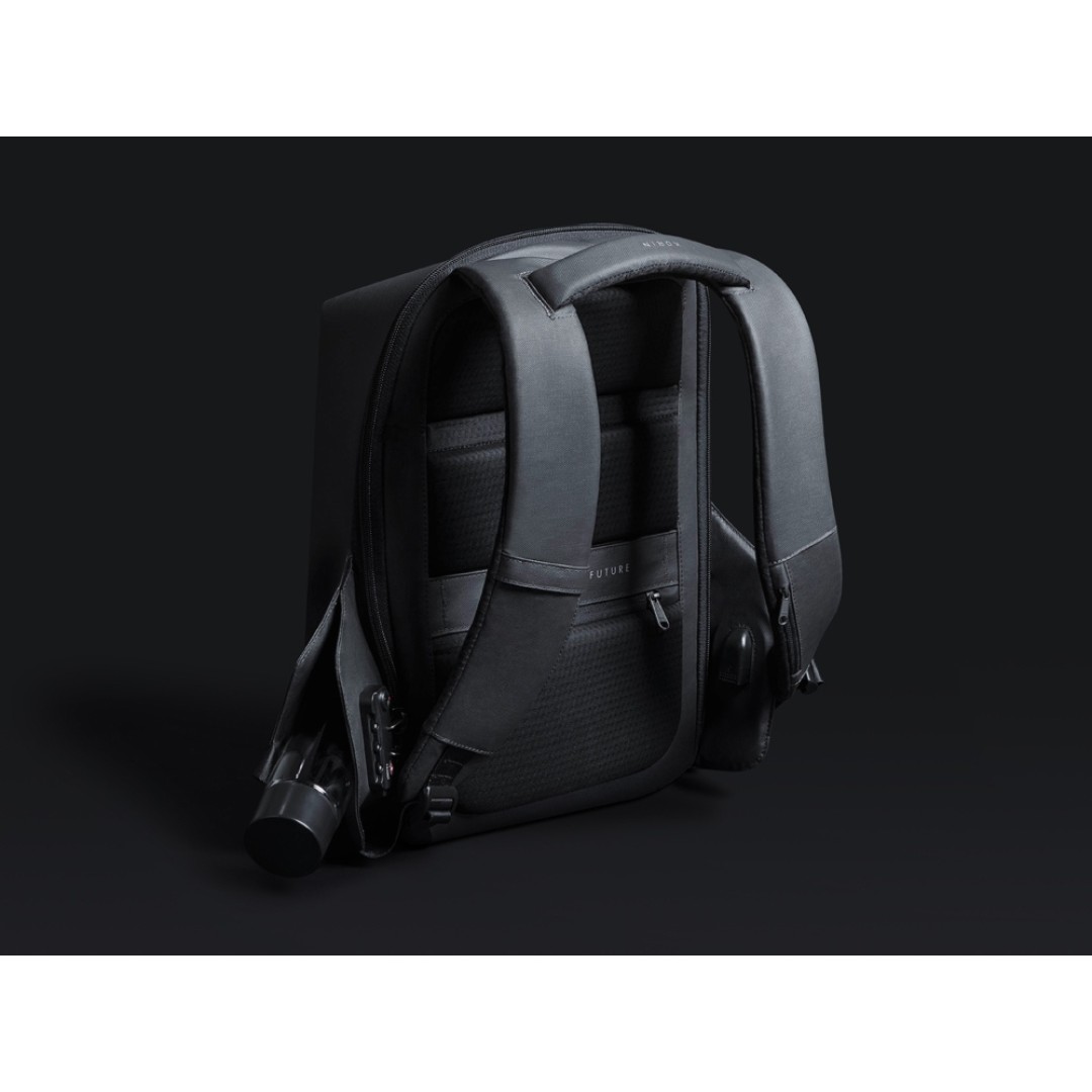 Водостойкий антикражный рюкзак Hipack для ноутбука 15.6", черный