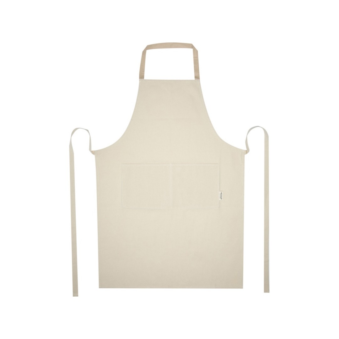 Nia фартук из переработанного хлопка плотностью 200 г/м2 - бежевый овсяный