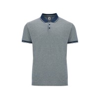 Рубашка поло "Bowie" мужская, меланжевый нэйви