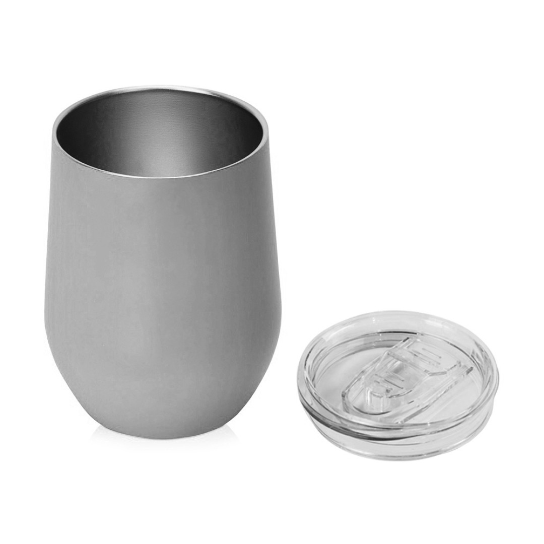 Вакуумная термокружка "Sense", непротекаемая крышка, крафтовая упаковка, серый