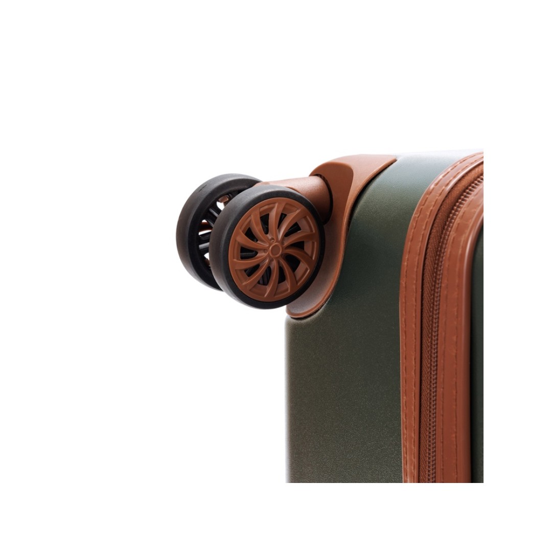 Чемодан BUGATTI Amelia, зеленый, поликарбонат / АБС-пластик, 32х22х53 см, 30 л