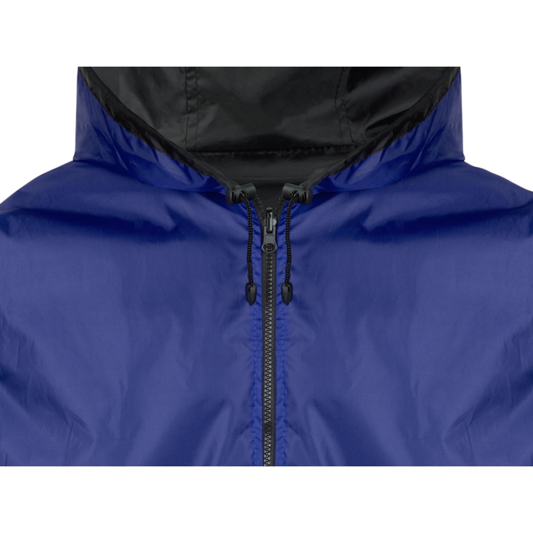 Дождевик «Bi-color» унисекс, синий классический/черный