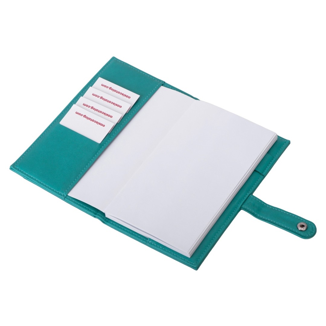 Блокнот-кошелек с сменным блоком А6 "Wall Street", 64 листа, бирюзовый